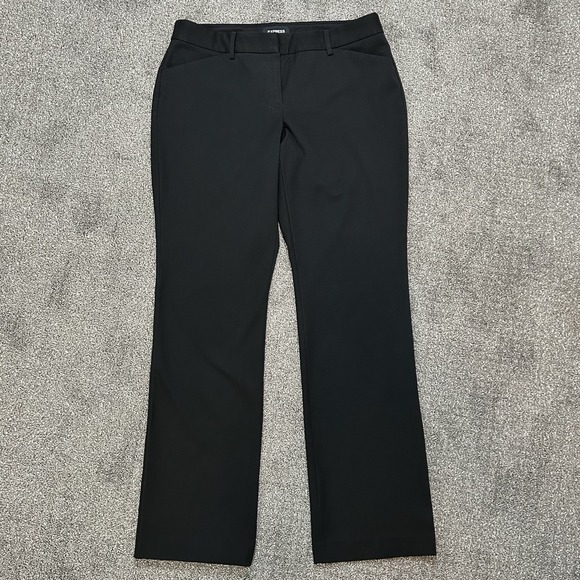 EXPRESS Editor Barely Boot Low Rise Pants Women's 10R (32x32) Black  EUC!! - Picture 2 of 12